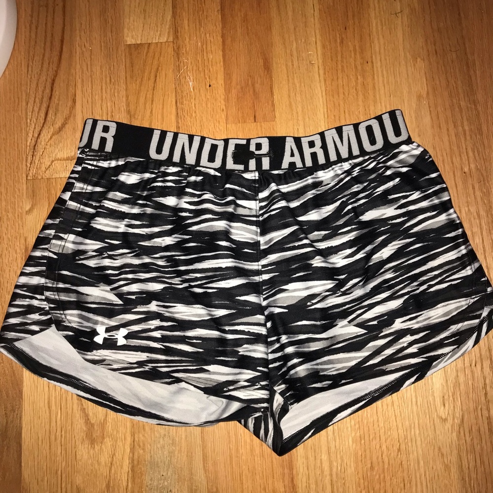 Under Armour Black and White Patterned Women's Shorts